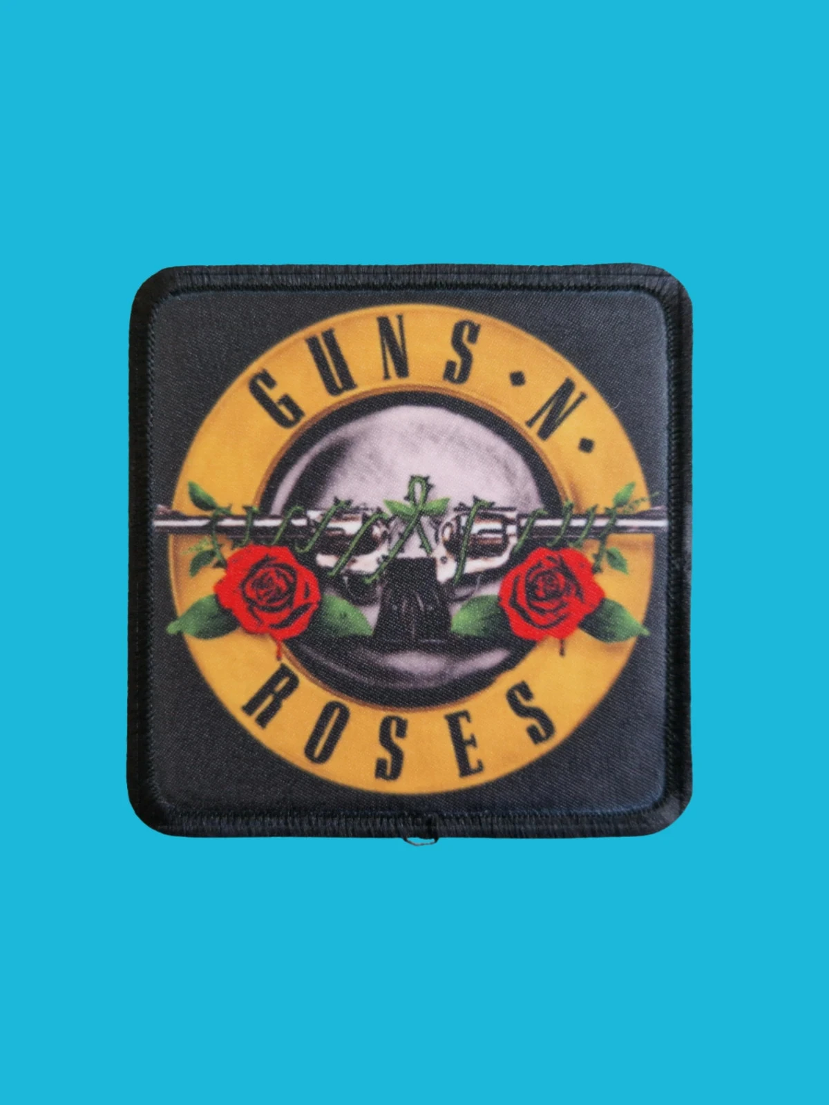 Patch Guns N' Roses - Logo jaune - Imprimé - Carré de 7,5 x 7,5 centimètres